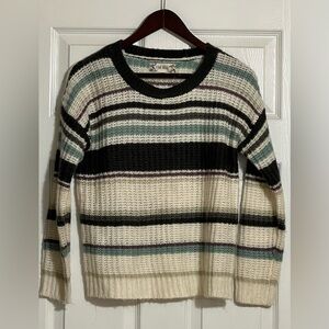 Pink Rose Multicolor Striped Sweater